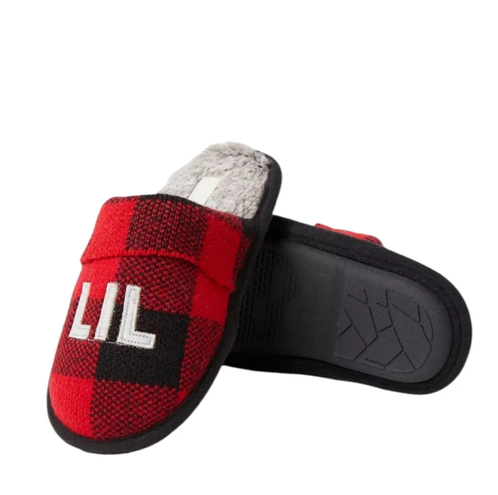 Dearfoams Kids Red and Black 